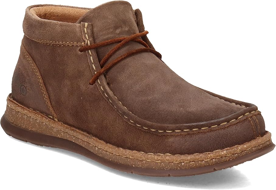 Born Men's Brock Handcrafted Leather Moc-Toe Chukka Boot