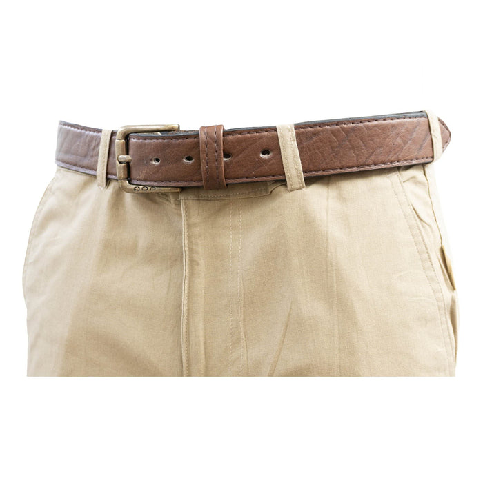 Tag Safari Buffalo Skin Genuine Leather Belt, Brass Buckle Fully Adjustable Made In Africa