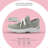 Zeba Women's Hands Free Slip-On Walking Shoes (Earthly Gray)
