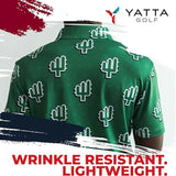 Yatta Golf Mens Standout Performance Short Sleeve Golf Polo Shirt