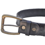 Caiman Crocodile Skin Belt - Black