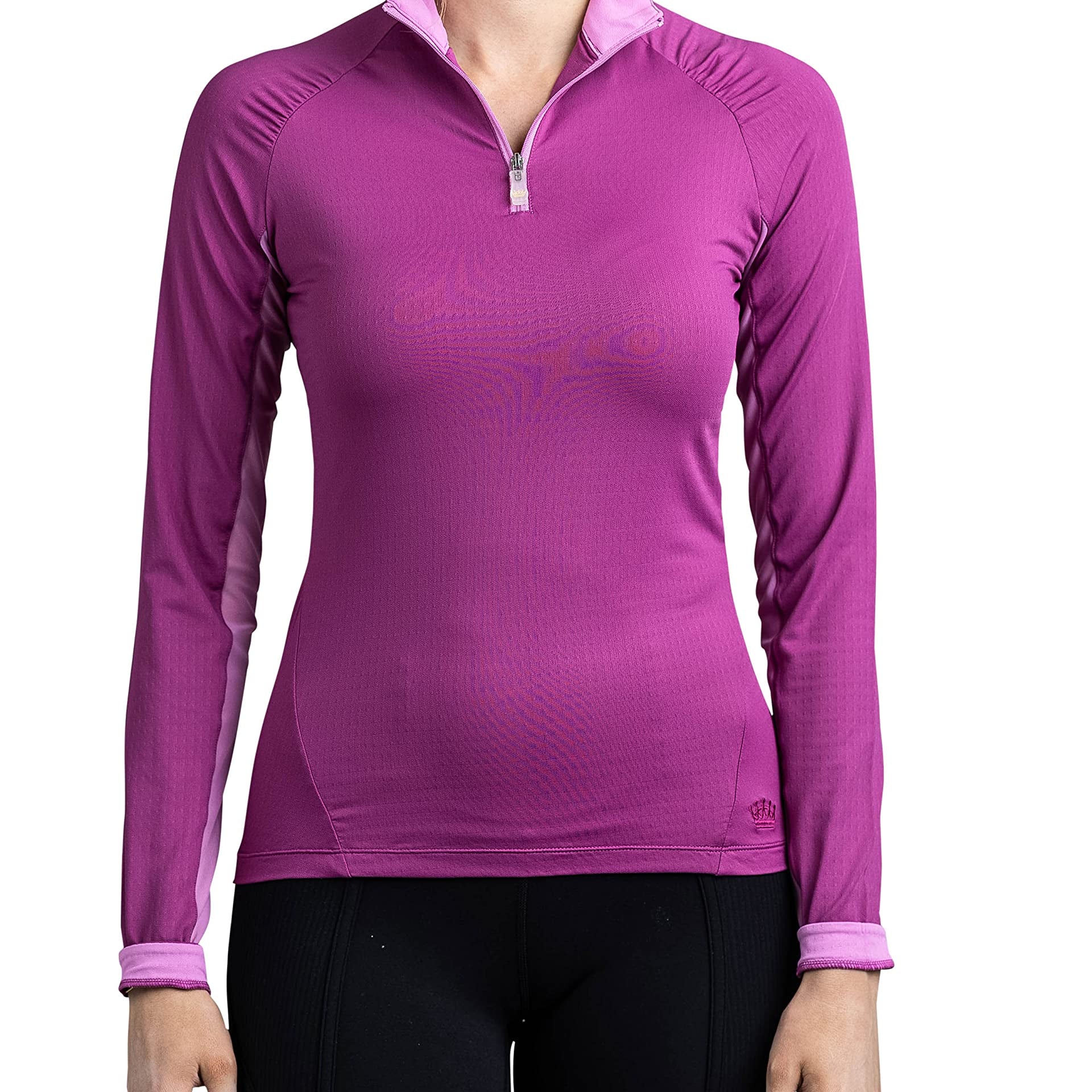 Kastel Denmark Women's Lightweight Crewneck Sun Shirt | 1/4 Zip Athletic Tops | UPF 30+ Protection