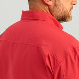HUK Men's Tide Point Solid Short Sleeve Shirt, Fishing Button Down