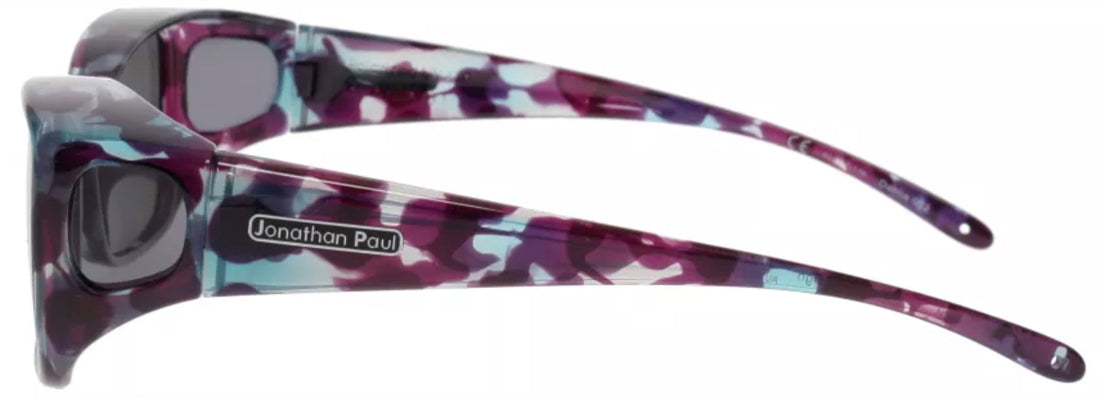 Jonathan Paul Fitovers Medium Dahlia Mother Pearl Polarized Gray Sunglasses