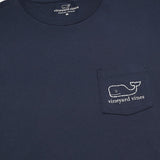 vineyard vines Men's Short-Sleeve Vintage Whale Pocket Tee