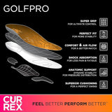 CURREX GolfPro Shock Absorbing Arch Support Posture Improving Insoles for Shoes