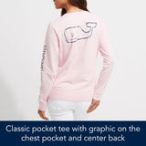 vineyard vines Women's Long-Sleeve Vintage Whale Pocket T-Shirt