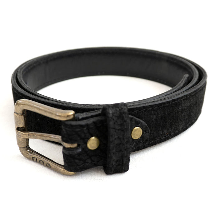 Tag Safari Hippo Skin Genuine Leather Belt, Brass Buckle Fully Adjustable Made In Africa
