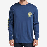 Reef Mens Blues/Insignia Blue Size Small Long Sleeve Graphic T-Shirt