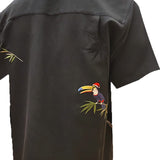 Bamboo Cay Merry Christmas Shirt Men Short Sleeve Embroidered Button-Down Shirts