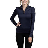 Kastel Denmark Women's Lightweight Crewneck Sun Shirt | 1/4 Zip Athletic Tops | UPF 30+ Protection