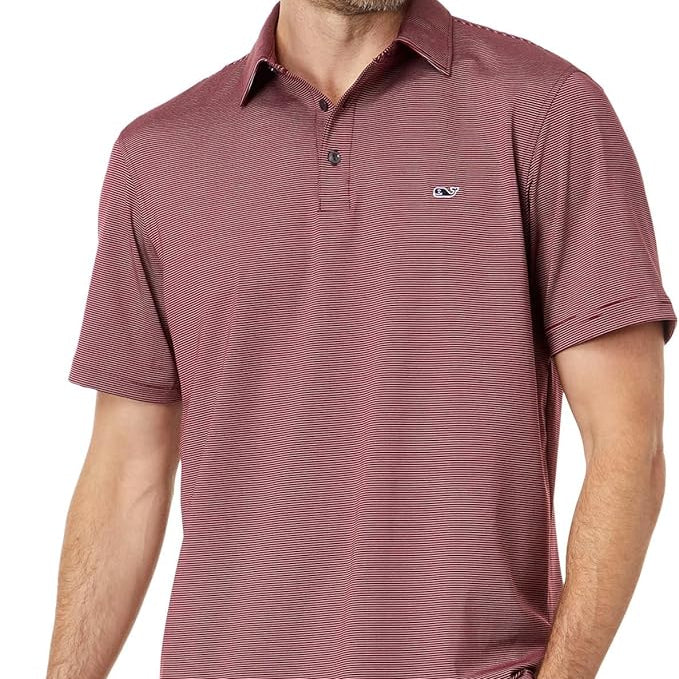 Vineyard Vines Men's St. Jean Stripe Sankaty Polo