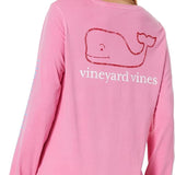 vineyard vines Women's Long-Sleeve Vintage Whale Pocket T-Shirt