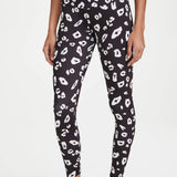 Onzie High Rise Black White Leopard Large Midi Leggings