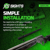 XS SIGHTS Marlin Optic Picatinny Rail w/White Stripe (Sights Not Included)