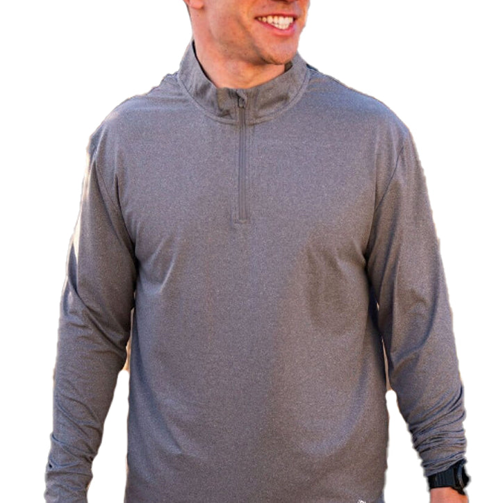 Burlebo Men's Long Sleeve Performance Quarter Zip Sweatshirt