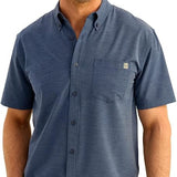 HUK Men's Kona Solid Short Sleeve Fishing Button Down Shirt