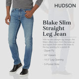 Hudson Jeans Mens Blake Slim Straight Cotton 34" Inseam Jeans