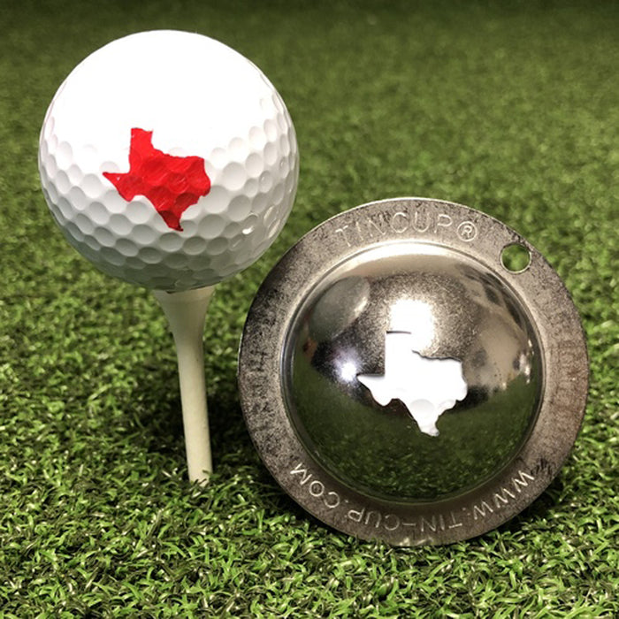 Tin Cup Texas State Golf Ball Custom Marker Alignment Tool