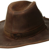 Henschel Brown/Oiled Small Weekend Walker 1154 100% Leather UPF 50 Hat