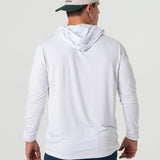 Burlebo Men's Long Sleeve Hoodie Sweatshirt (White)