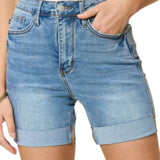 Judy Blue Cuffed Tummy Control Denim Shorts