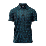 Bogey Bros Men's 4 Way Stretch Short Sleeve Golf Polo Shirt (Mixed, Eyes Up Here - Zapped)