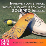 CURREX GolfPro Shock Absorbing Arch Support Posture Improving Insoles for Shoes