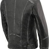 Milwaukee Leather Women's SFL2830 Black Sheepskin Leather Motorcycle Jacket