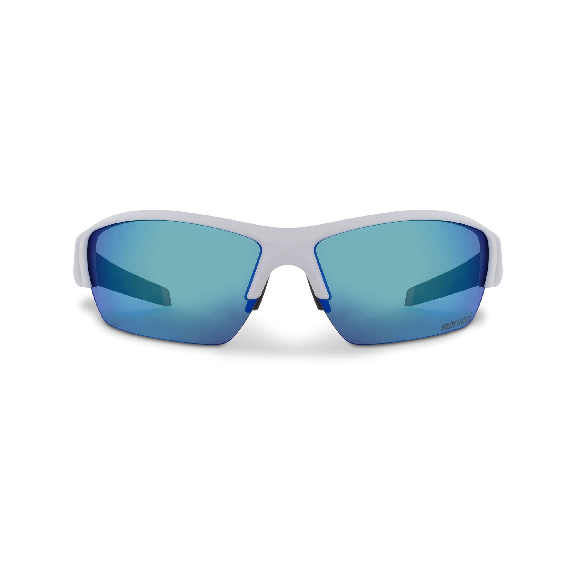 Marucci On-Field V108 2.0 Matte Black-Green With Blue Mirror Sunglasses