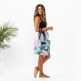 Aloha Collection Reversible Lightweight Splash-proof Beach Tote Bag