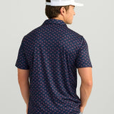HUK Men's Pursuit Printed, Performance Short Sleeve Polo Shirt