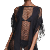 PQ Swim Women's Monique Swimsuit Cover-Up - Fringe Ends, Beach Dress