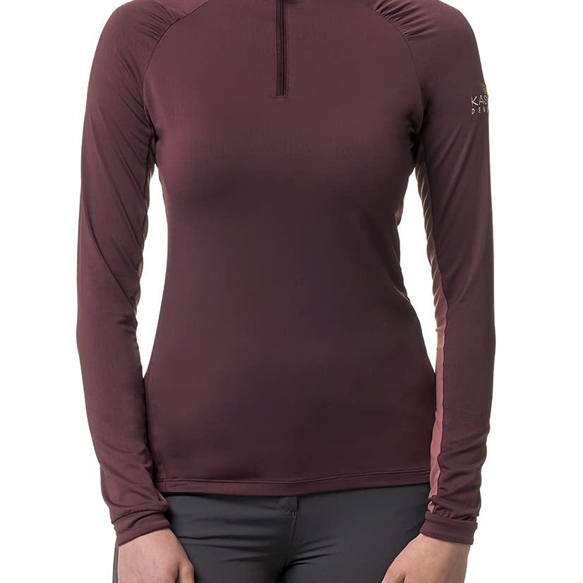 Kastel Denmark Women's Lightweight Crewneck Sun Shirt | 1/4 Zip Athletic Tops | UPF 30+ Protection