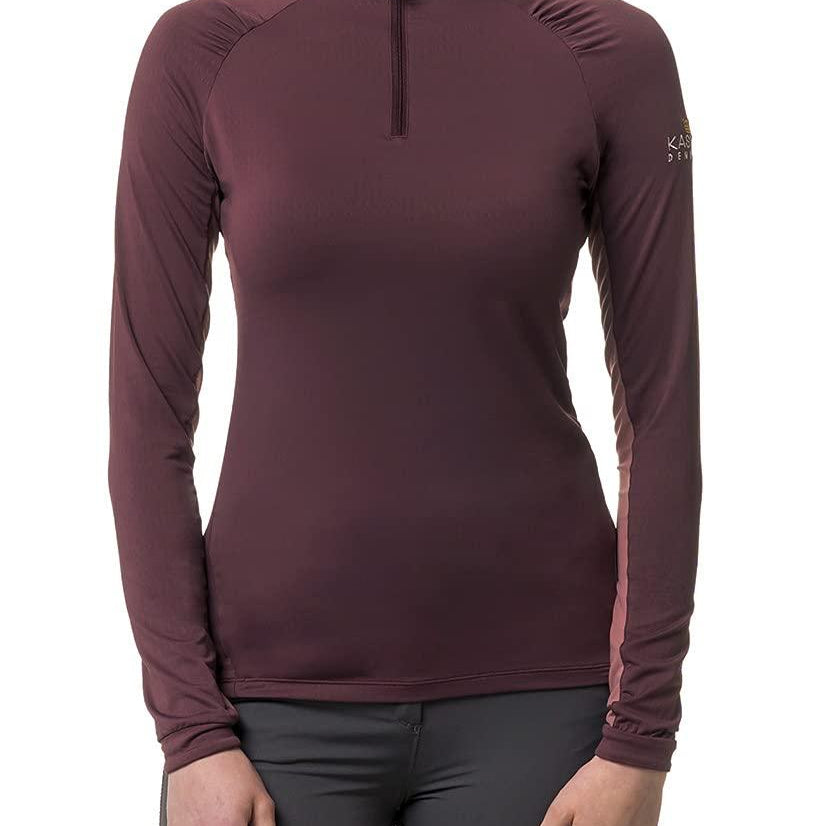 Kastel Denmark Women's Lightweight Crewneck Sun Shirt | 1/4 Zip Athletic Tops | UPF 30+ Protection