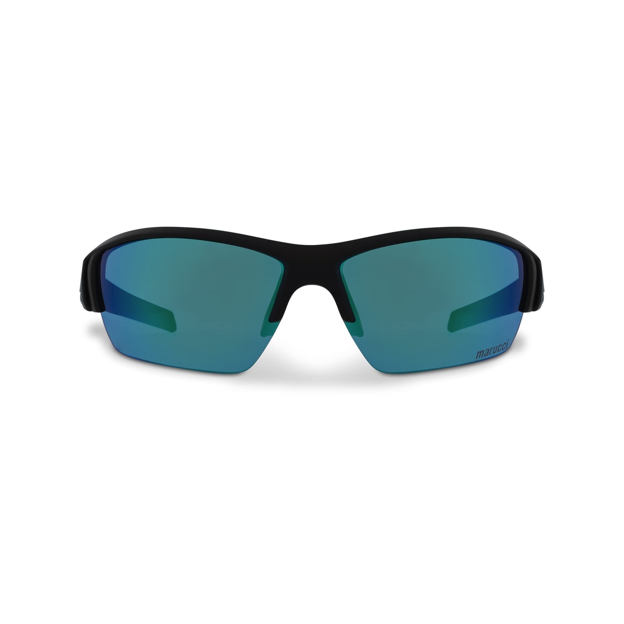 Marucci On-Field V108 2.0 Matte Black-Green With Blue Mirror Sunglasses