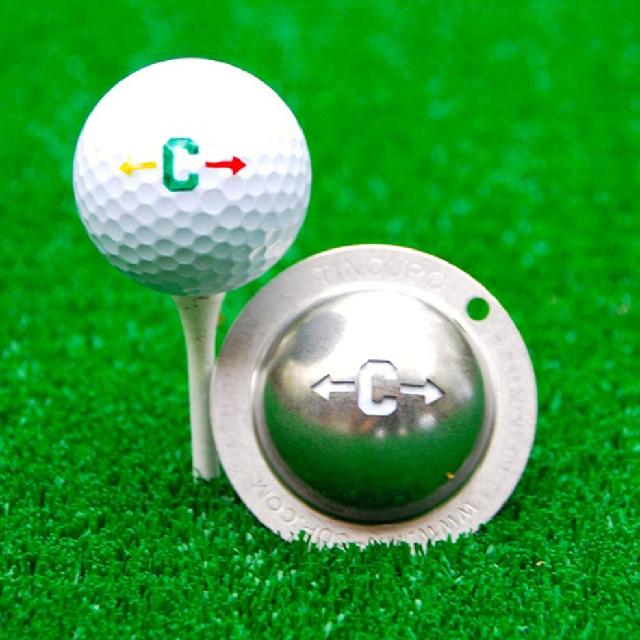 Tin Cup Alpha Players Cup B Golf Ball Custom Marker Alignment Tool