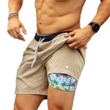 Burlebo Men's Athletic Workout 5.5" Inseam Shorts With Built-in Liner