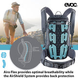 Evoc NEO 16L Carbon Grey L/XL Protector Pack with Integrated Airshield