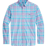 Vineyard Vines Men's Classic Fit Plaid On-The-Go Lightweight Button-Down Shirt