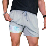 Burlebo Men's Athletic Workout 5.5" Inseam Shorts With Built-in Liner