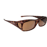 Jonathan Paul Fitovers Large Aria Tortoiseshell Polarized Amber Sunglasses