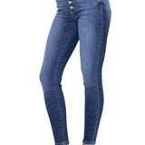 Judy Blue Women's High Rise Exposed Button Fly Skinny Jeans