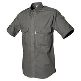 Tag Safari Shooter Shirt for Men Short Sleeve, 100% Cotton, Sun Protection for Outdoor Adventures