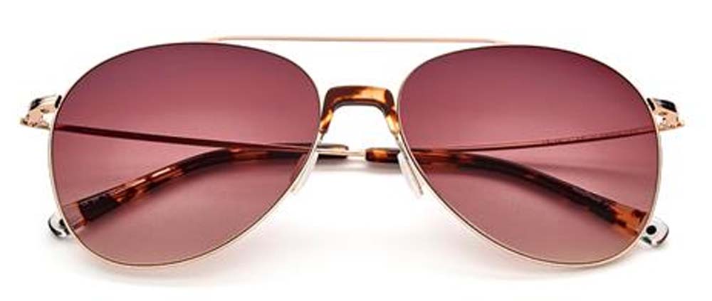 Paradigm 19-34 Sunglasses Metal Gold Frame Amber Lens