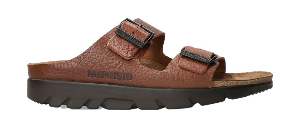 Mephisto Men's Zonder Full Grain Leather Adjustable Slip-On Sandals