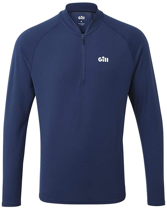 Gill Men's Millbrook Large Dark Blue Quarter Zip Long Sleeve Shirt