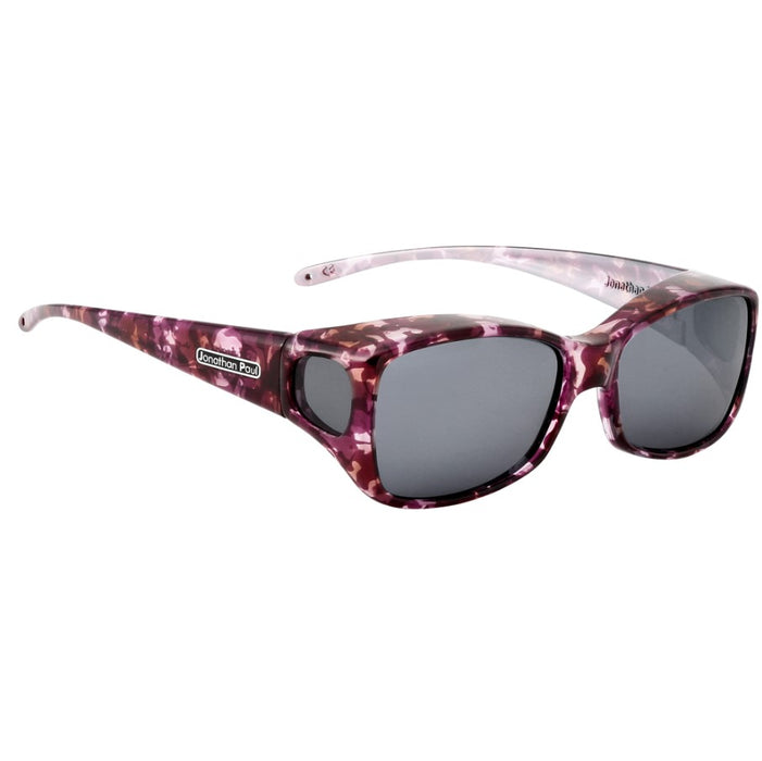 Jonathan Paul Fitovers Medium Dahlia Grape Polarized Grey Sunglasses