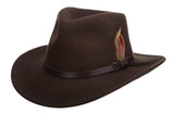 Scala Men's Dakota Crushable Wool Felt Outback Hat
