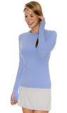 BloqUV Women's X-Large Indigo 24/7 Quick Dry Crew Neck Shirt